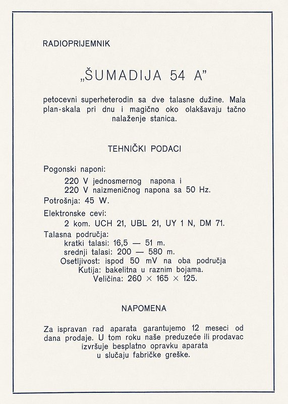 Šumadija 54A